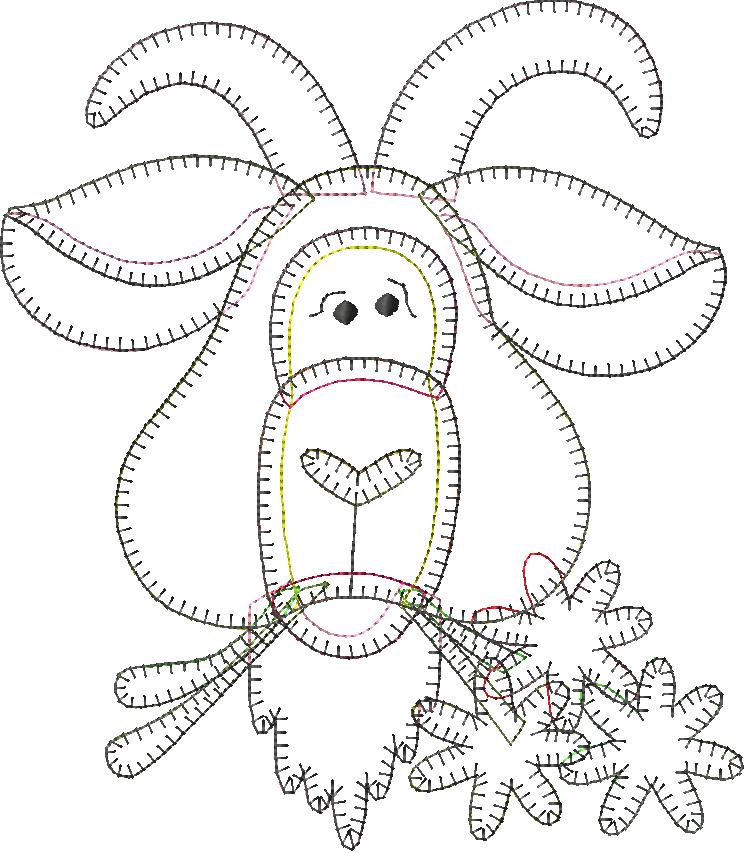 Goat Patternlet Embroidery File