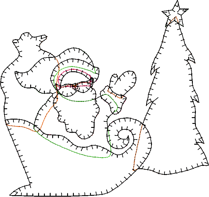 Santas Sleigh Embroidery File