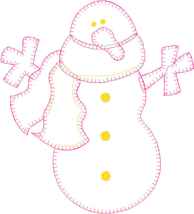 Snowman Patternlet Embroidery File