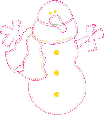 Snowman Patternlet Embroidery File