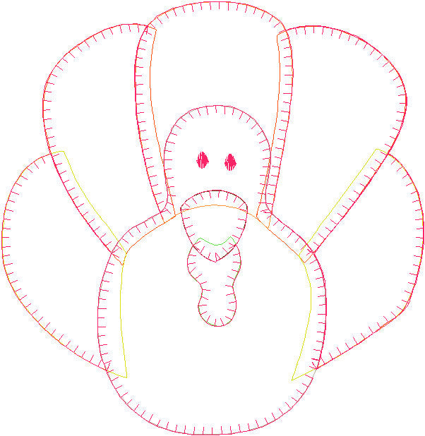 Turkey Patternlet Embroidery File