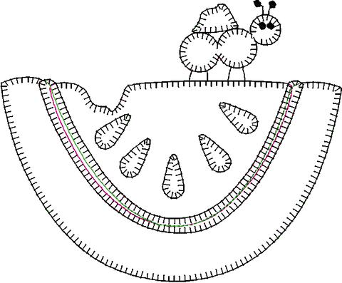 Watermelon Embroidery File