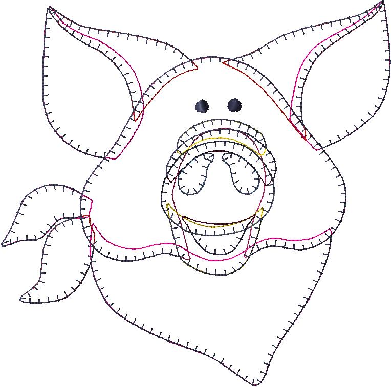 Pig Patternlet Embroidery File