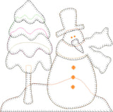 Snowman & Tree Embroidery File
